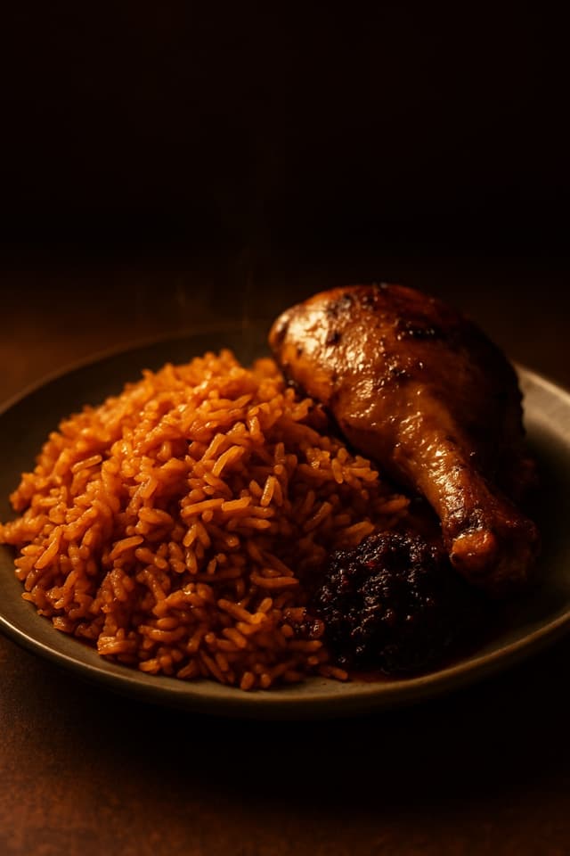 Jollof rice with chicken